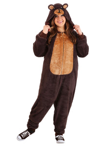 Plus Size Jumpsuit Costume Brown Bear