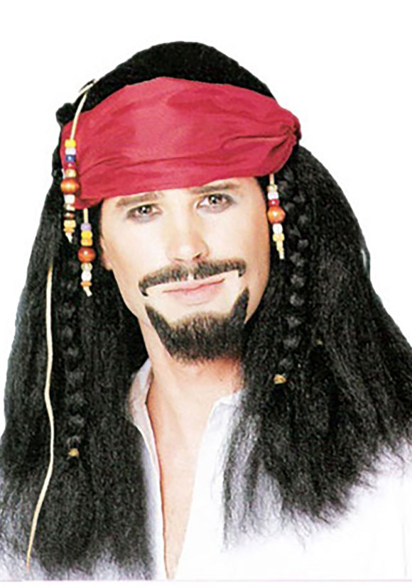 Pirate Braided Wig with Bandana