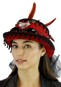 Steampunk Burgundy Hat