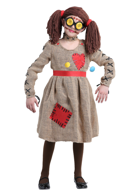 Burlap Voodoo Doll Costume for Girls