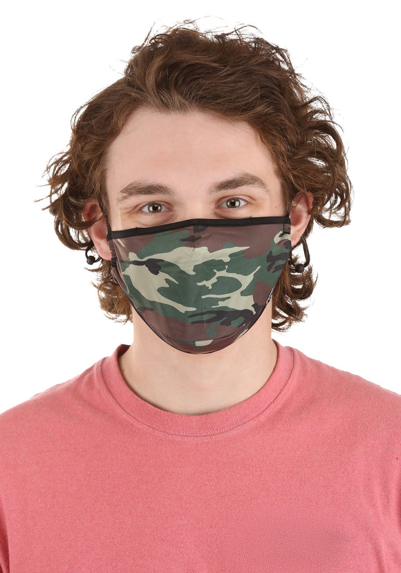 Protective Camo Fabric Face Covering Mask
