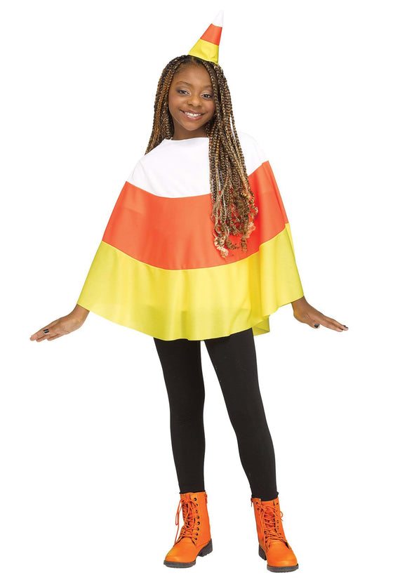 Candy Corn Poncho for Kids