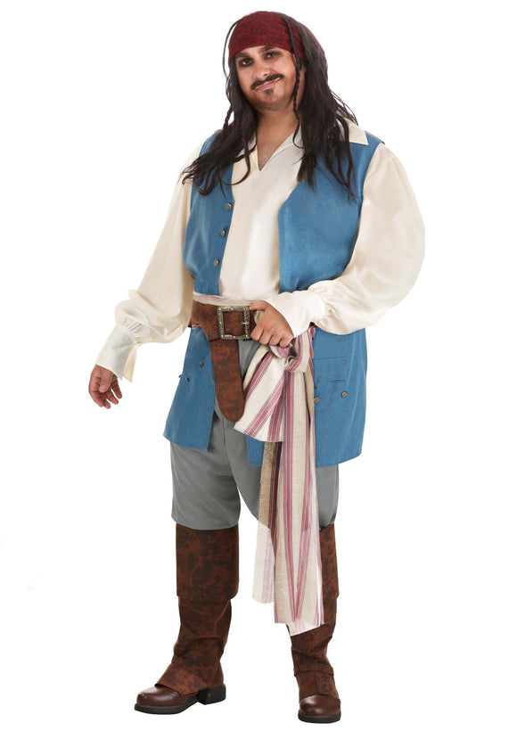 Plus Size Men's Captain Jack Sparrow Costume