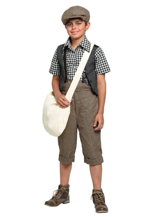 Child 20s Newsie Costume