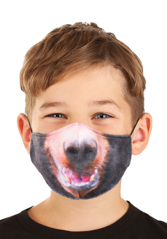 Bear Sublimated Face Mask for Kids