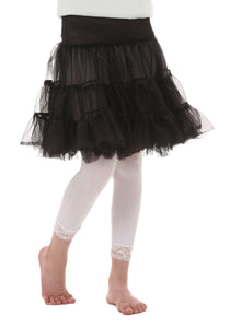 Child Black Knee Length Crinoline