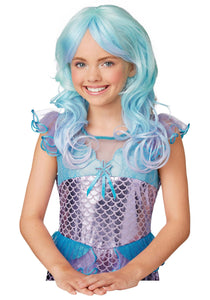 Kids Blue Mermaid Wig