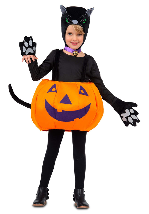 Cat in Pumpkin Kid's Costume