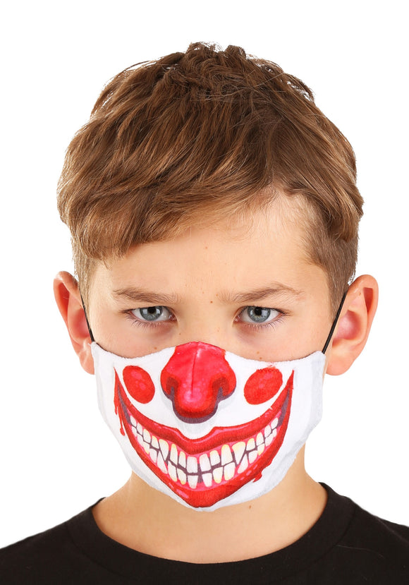 Clown Sublimated Face Mask for Kids.