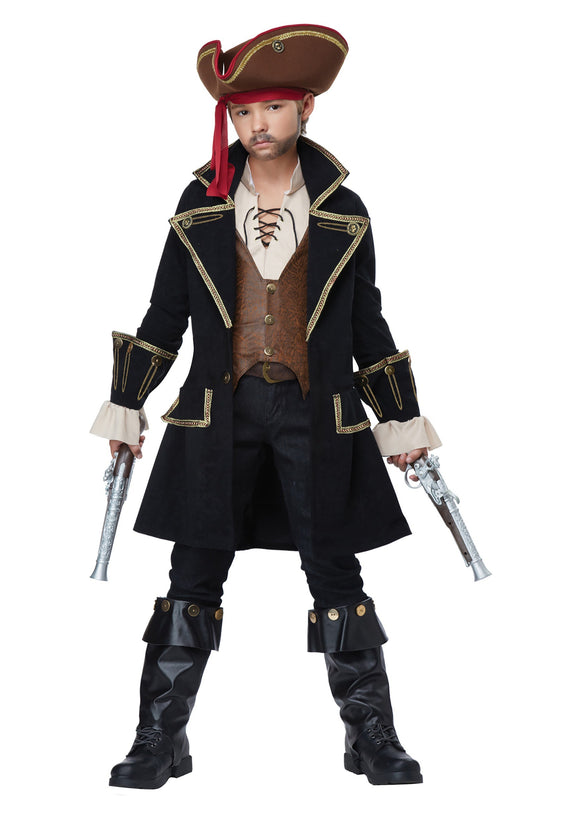 Deluxe Pirate Captain Kids Costume