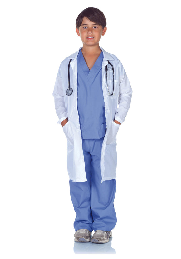 Doctor Scrubs with Lab Coat Costume for Kids