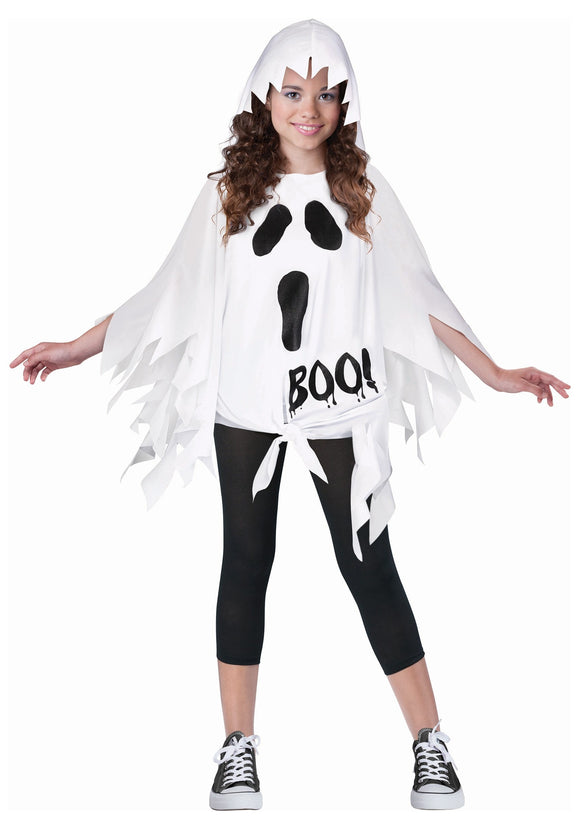 Child Spooky Ghost Poncho