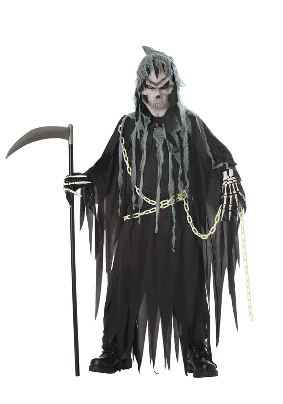 Glow in the Dark Kid's Grim Reaper Costume