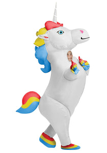 Kids Inflatable Prancing Cute Unicorn Costume