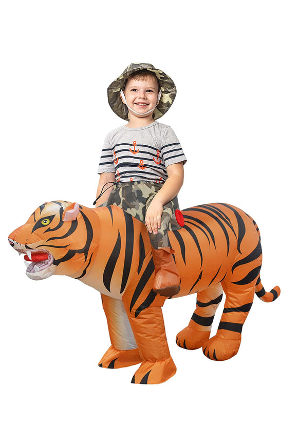 Inflatable Ride a Tiger Child Costume