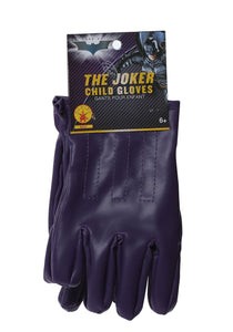 Child Joker Gloves Purple - Halloween Batman Movie Costume Accessory