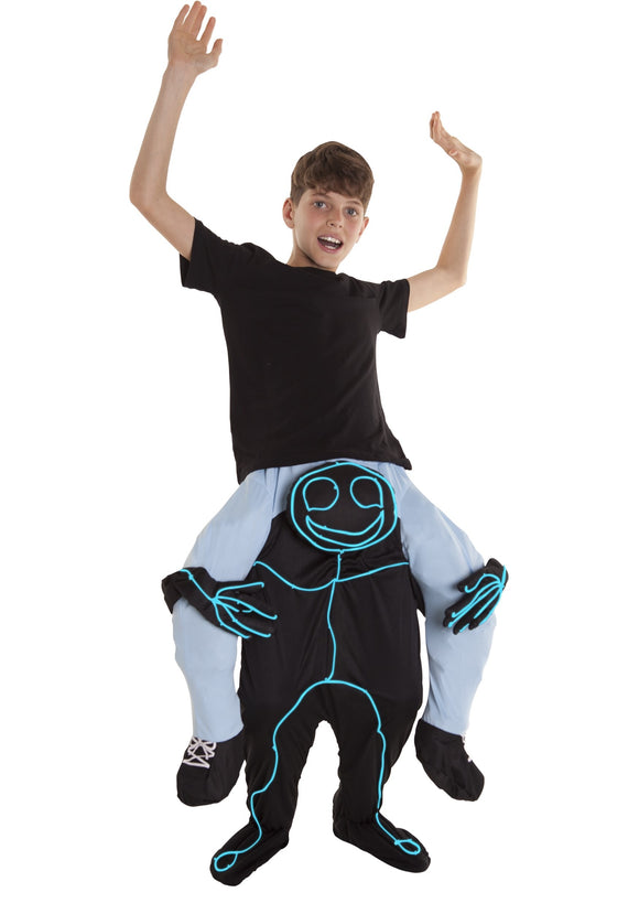 Glow Eyes Child Kids Ghoul Piggyback Costume