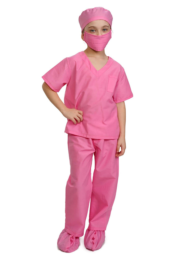 Pink Girl's Doctor Scrubs