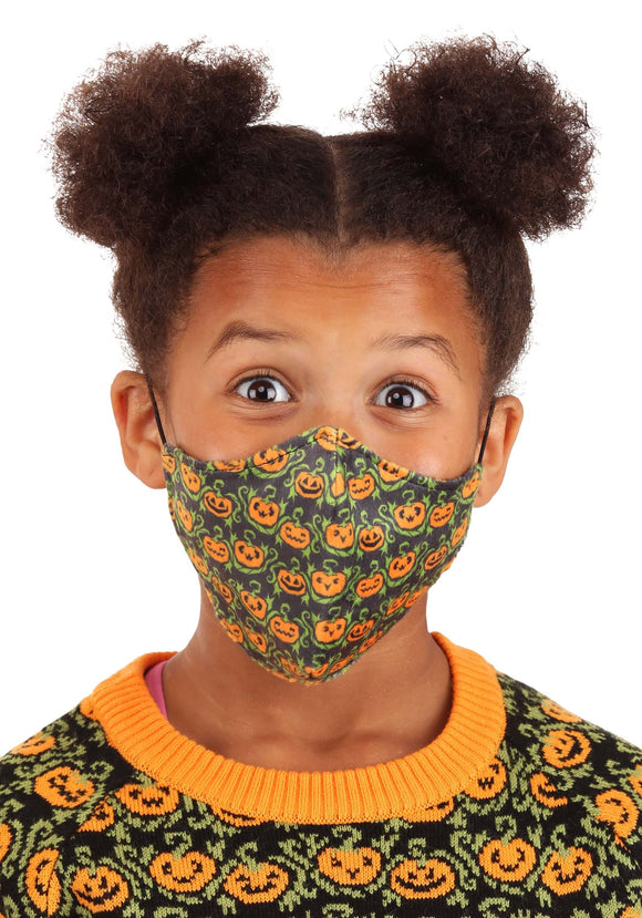 Sublimated Child Pumpkins Face Mask