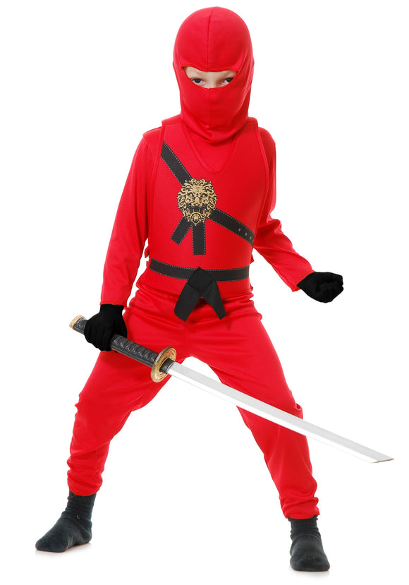 Child Red Ninja Master Costume