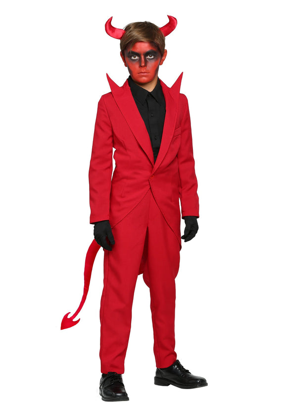 Red Devil Suit Costume for Kids
