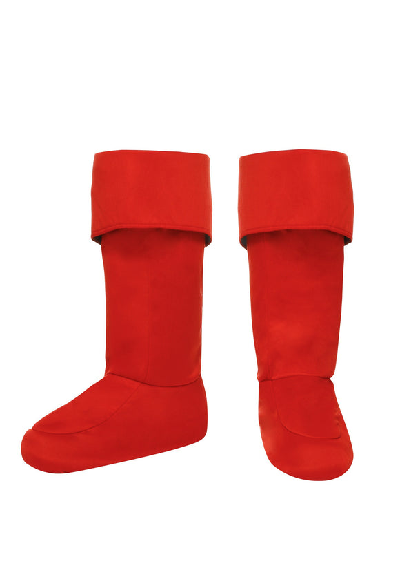 Child Red Superhero Boot Covers