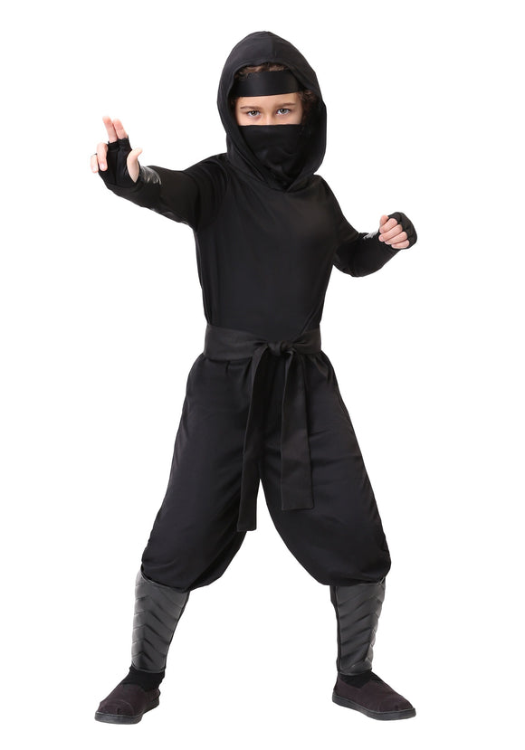 Stealth Shinobi Black Ninja Kids Costume
