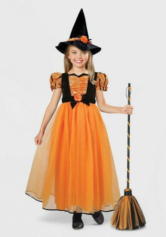 Orange Witch Costume for Kids