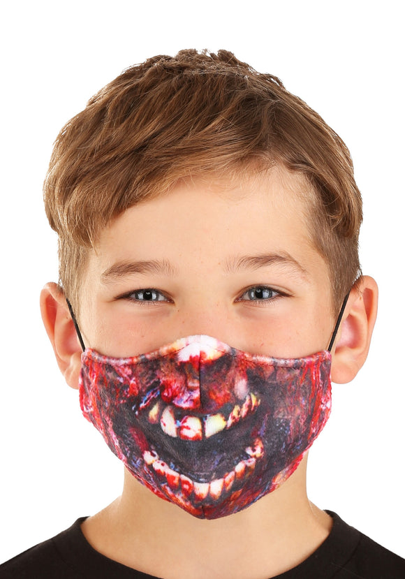 Zombie Sublimated Face Mask for Kids