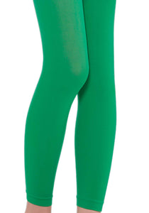 Girl's Green Footless Tights