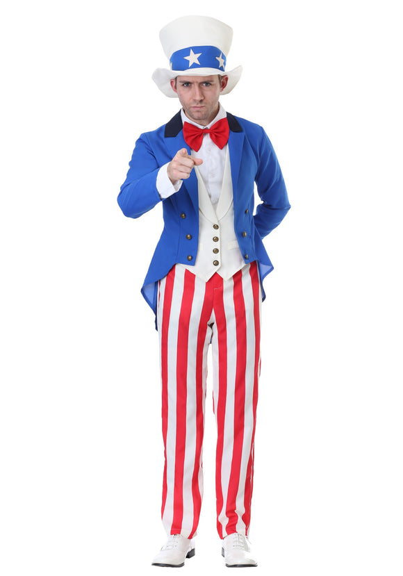 Classic Plus Size American Uncle Sam Costume | Seasons Costume