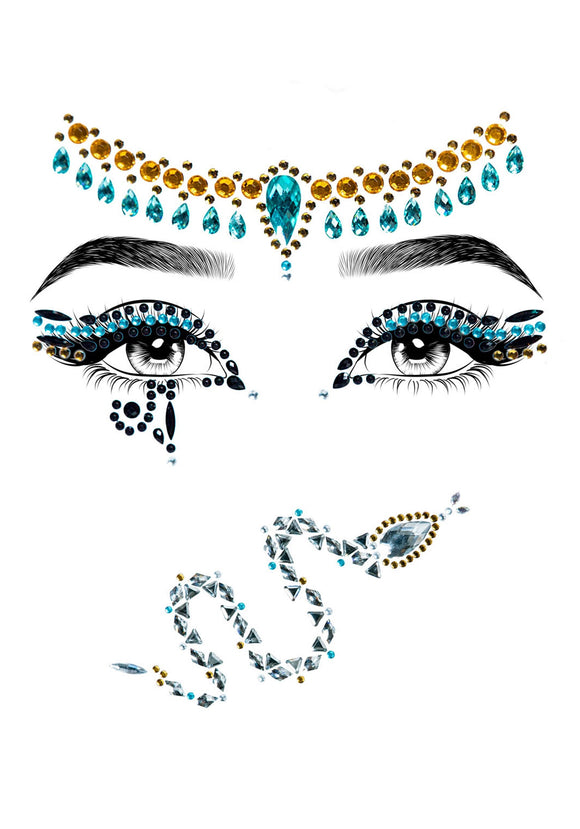 Adhesive Cleopatra Face Jewel Kit