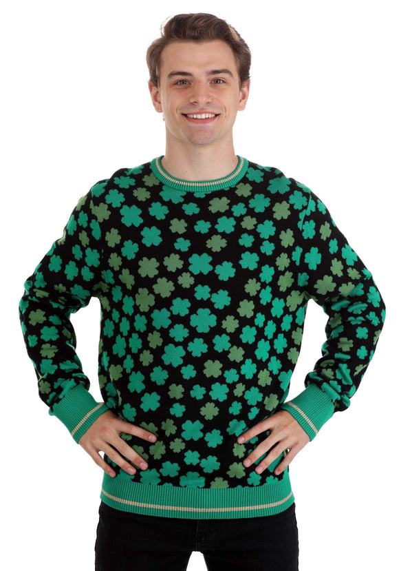 Clovers All-Over Print St Patrick's Adult Sweater