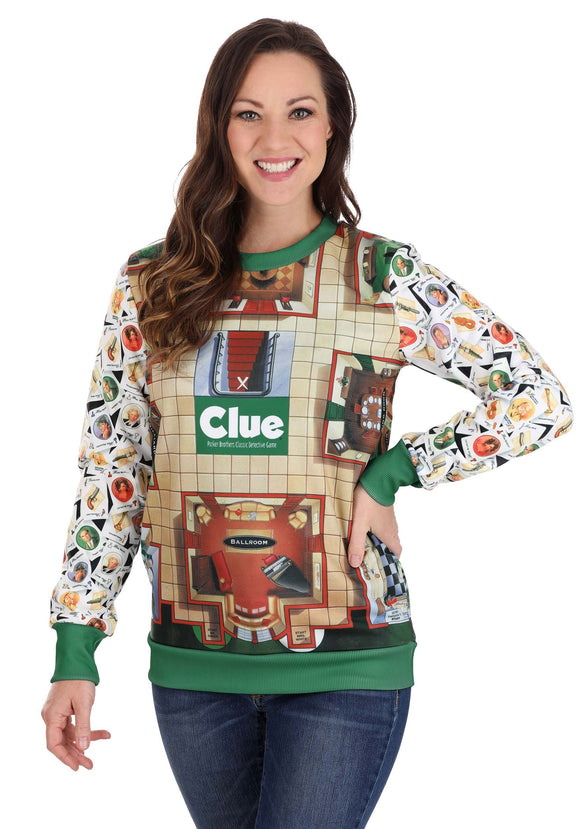 Clue Board Game Mansion Sweater