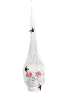 Light Up Red Cocoon Skull Halloween Decoration