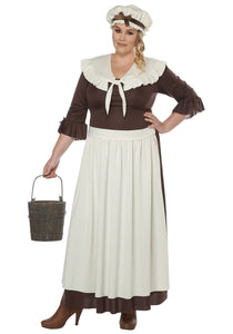 Plus Size Colonial Village Woman Costume
