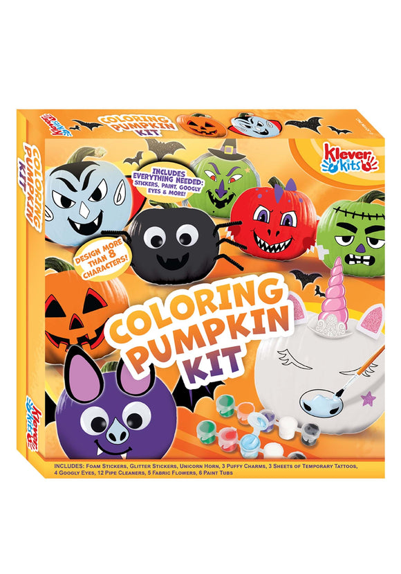 Coloring Pumpkin Kit with 8 Characters