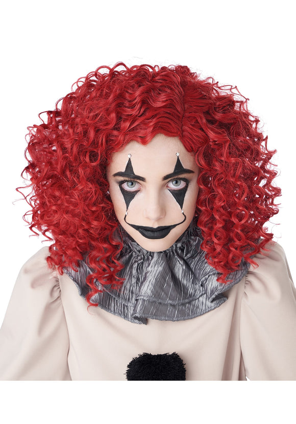 Clown Corkscrew Red Curls Wig