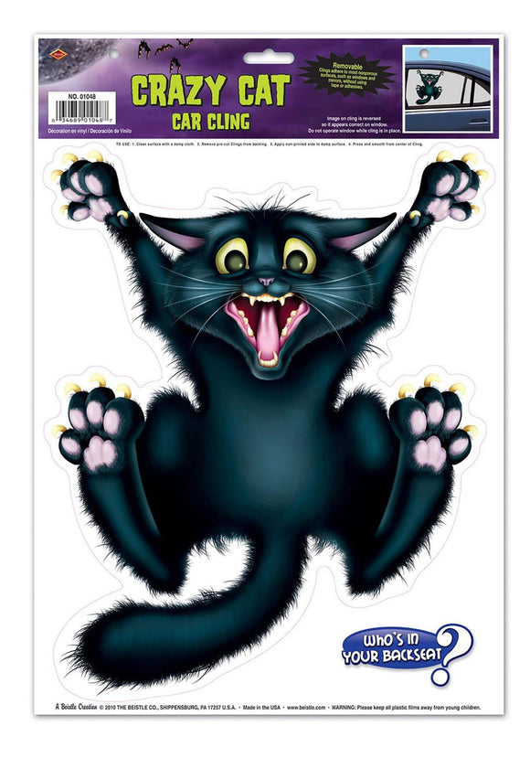 Crazy Cat Window Cling