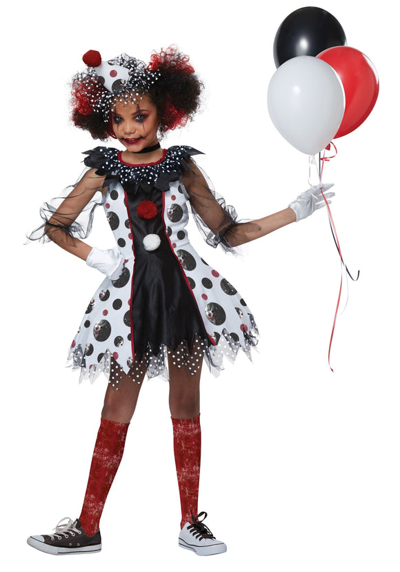 Creepy Clown Costume for Girls