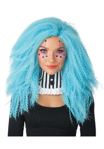 Crimped 'n Kooky Adult Blue Wig