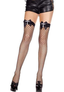 Black Cross Thigh Highs