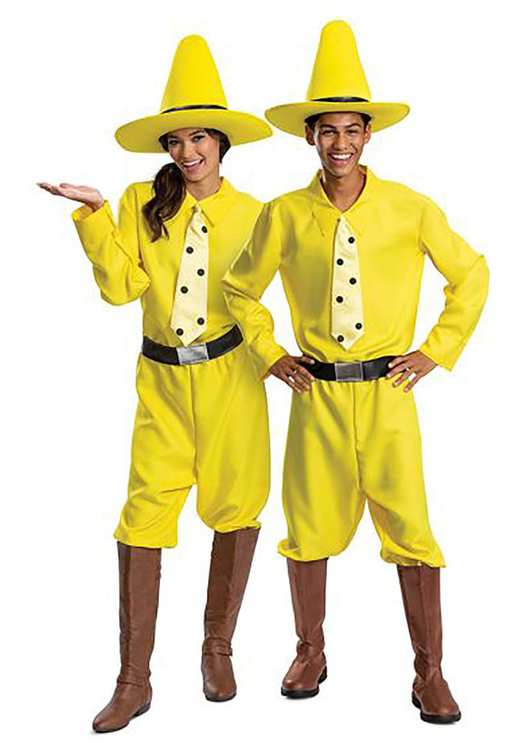 Curious George Person in the Yellow Hat Costume For Adults