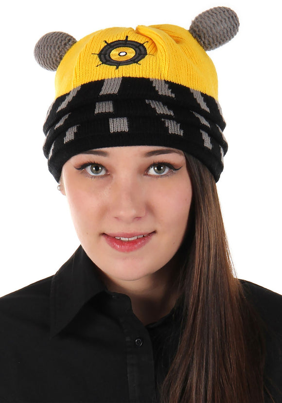 Eternal Dalek Yellow Knitted Winter Hat