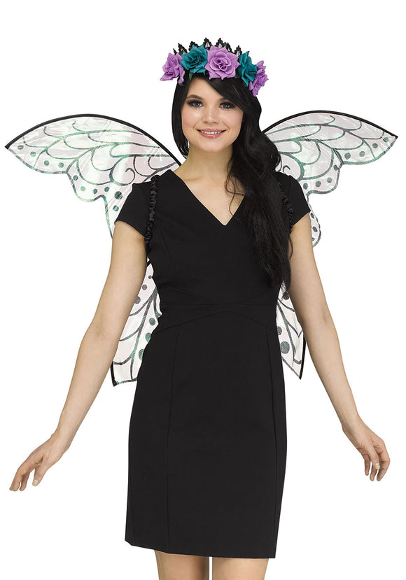 Fairy Dark Wings w/ Flowers