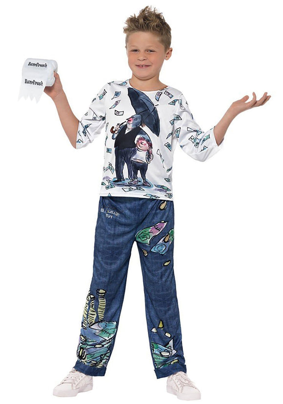 Kids Billionaire Boy David Walliams Costume