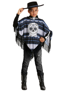 Day of the Dead Poncho Costume for Boys