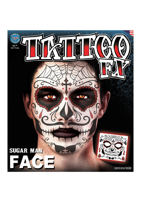 Temporary Day of the Dead Tattoo