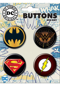 DC 2 Logo 4-Button Set