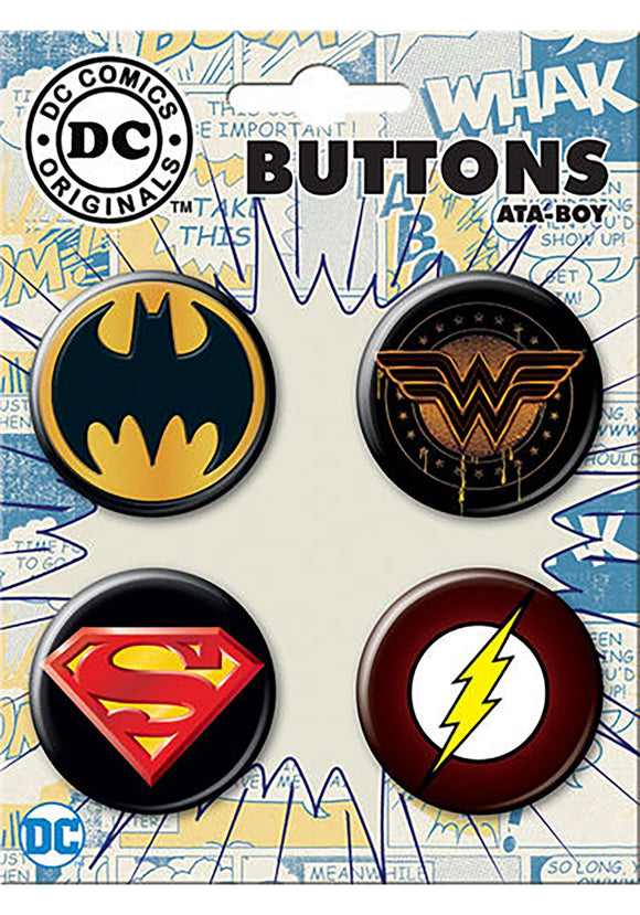 DC 2 Logo 4-Button Set